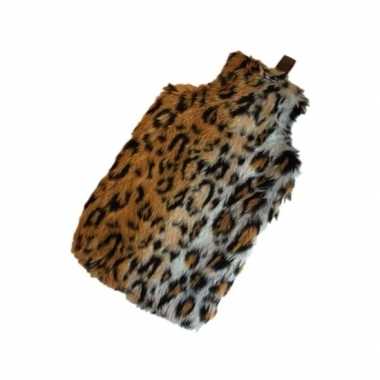 Warme luxe kado kruik cheetah nep bont