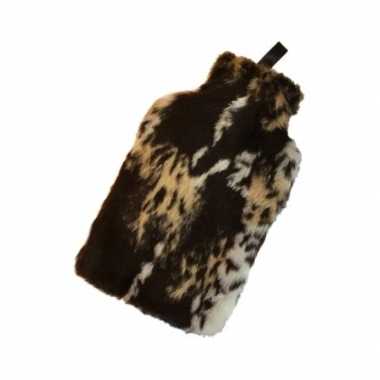 Warme luxe kado kruik hyena nep bont