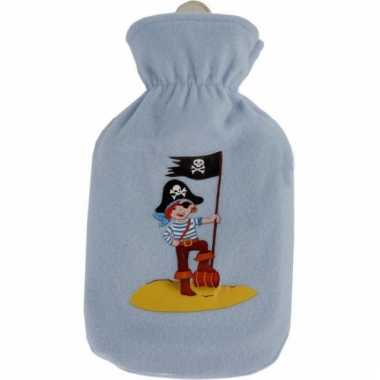 Warme warmtekruik piraat blauw